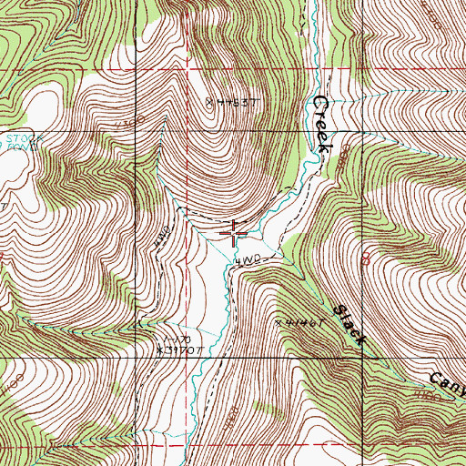 Topographic Map of Slack Canyon, OR