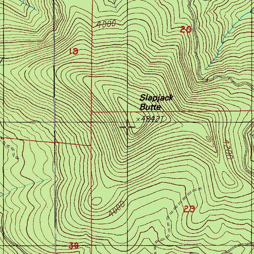 Topographic Map of Slapjack Butte, OR