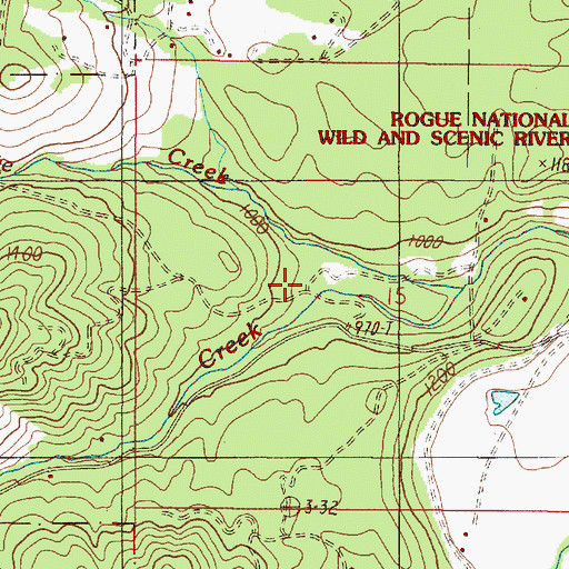 Topographic Map of Slate Creek, OR