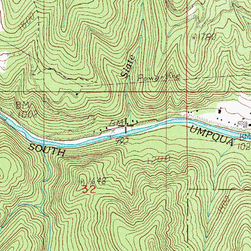 Topographic Map of Slate Creek, OR
