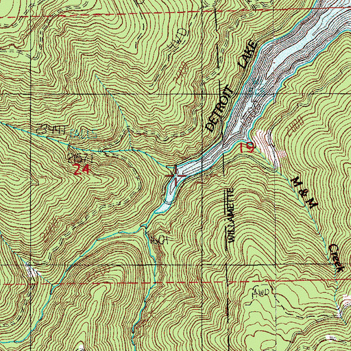 Topographic Map of Slate Creek, OR