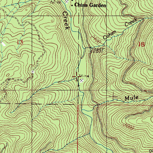 Topographic Map of Slaughterhouse, OR