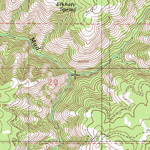 Topographic Map of Sled Creek, OR