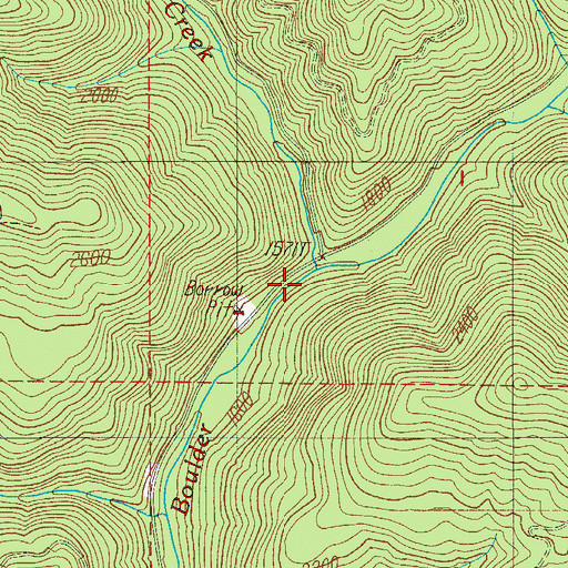 Topographic Map of Slick Creek, OR