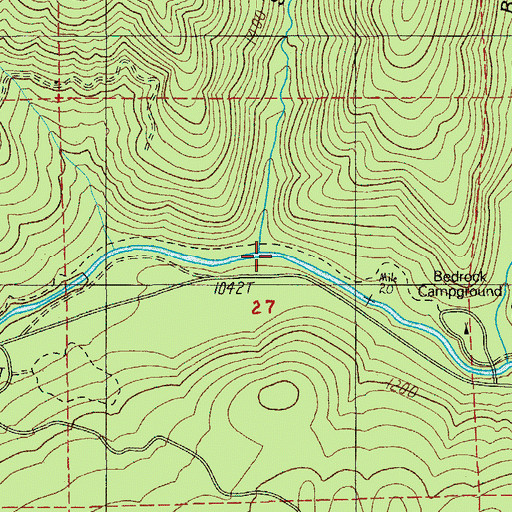 Topographic Map of Slick Creek, OR