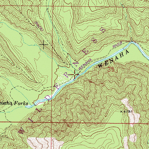 Topographic Map of Slick Ear Creek, OR