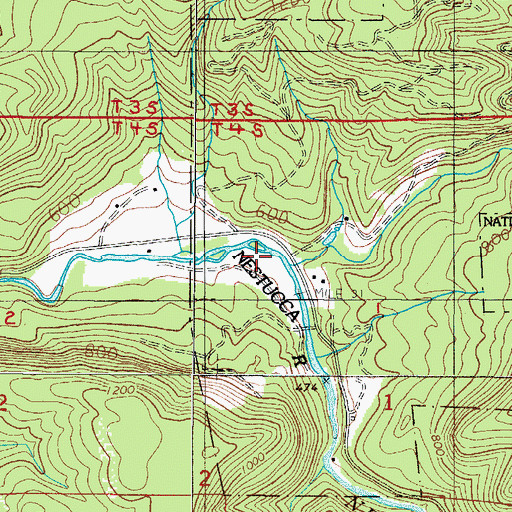 Topographic Map of Slick Rock Creek, OR