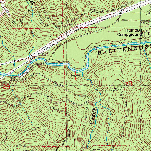 Topographic Map of Slide Creek, OR