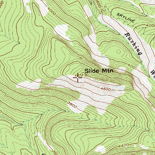 Topographic Map of Slide Mountain, OR