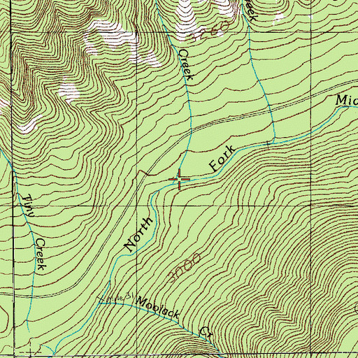Topographic Map of Small Creek, OR