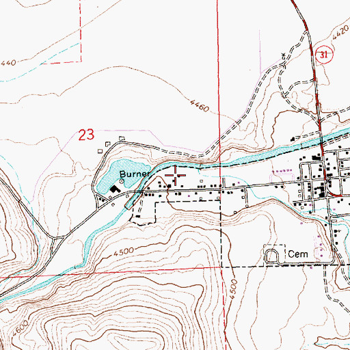 Topographic Map of Small Creek, OR