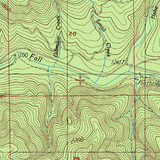 Topographic Map of Small Creek, OR