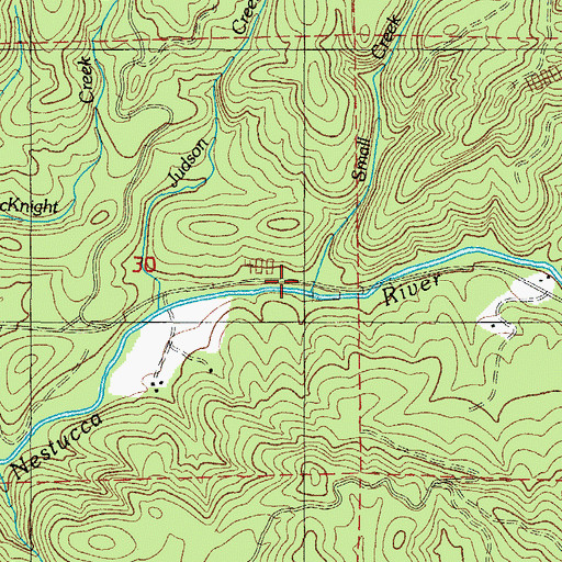 Topographic Map of Small Creek, OR