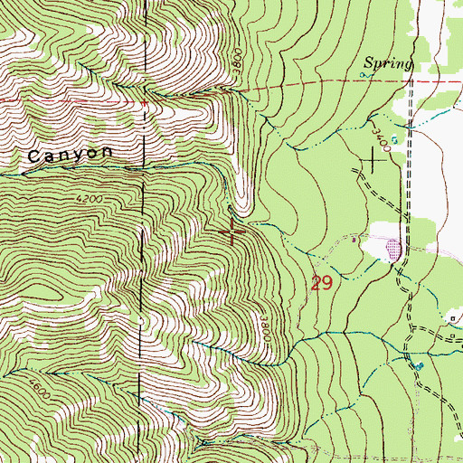 Topographic Map of Smith Canyon, OR