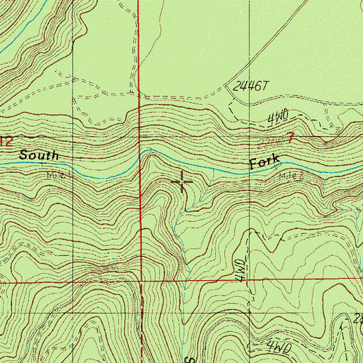 Topographic Map of Smith Creek, OR