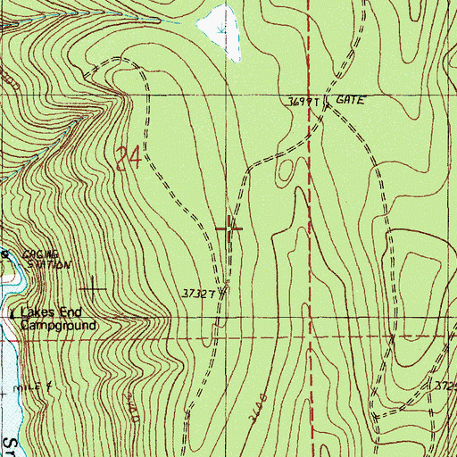 Topographic Map of Smith Prairie Trail, OR