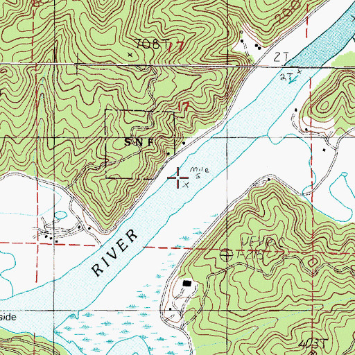 Topographic Map of Smith River, OR