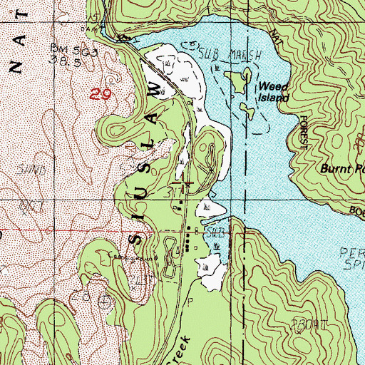 Topographic Map of Smith River Ranger Station (historical), OR