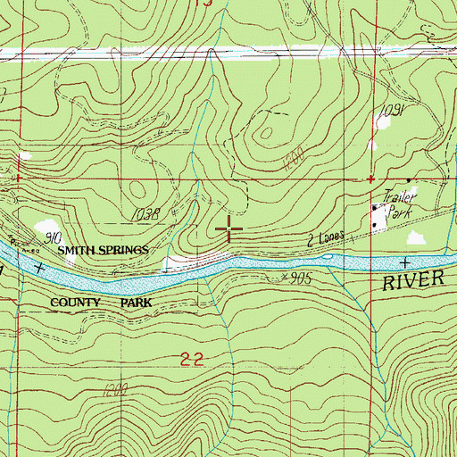 Topographic Map of Smith Springs Campground, OR