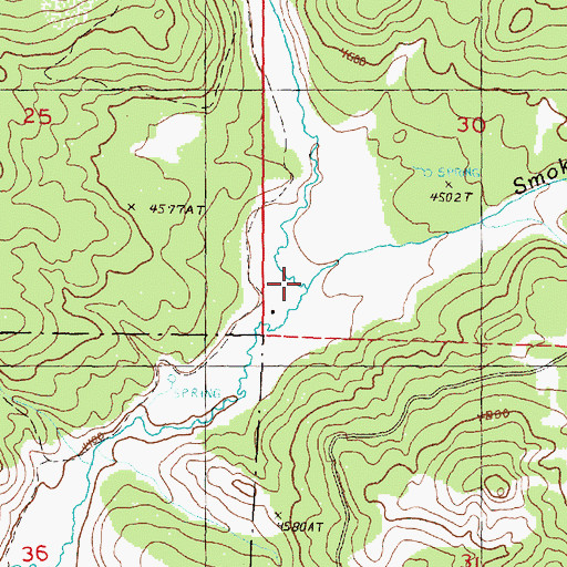Topographic Map of Smoky Creek, OR
