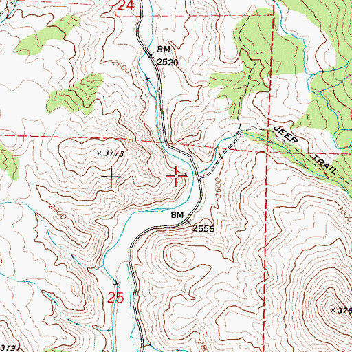 Topographic Map of Smoky Creek, OR