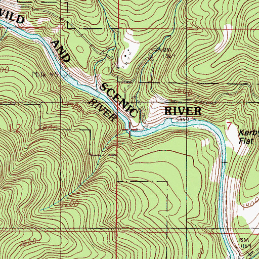Topographic Map of Snailback Creek, OR