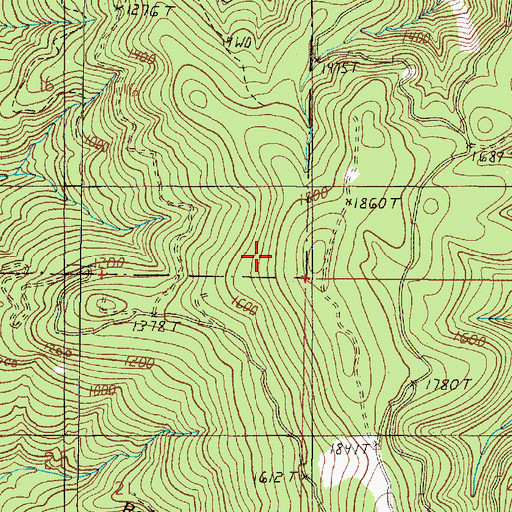 Topographic Map of Snaketooth Way, OR