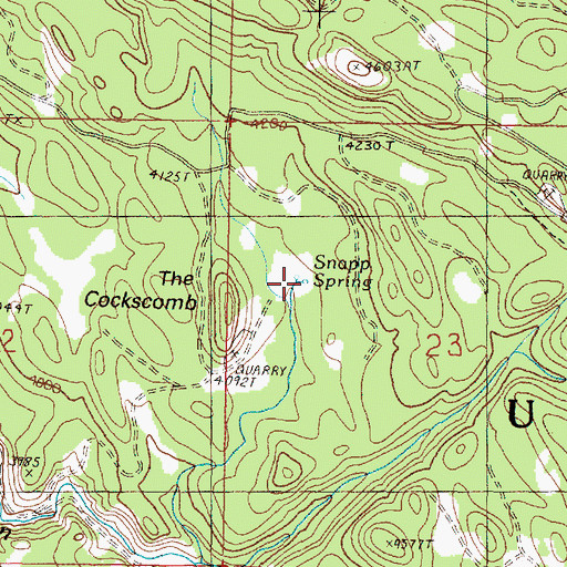 Topographic Map of Snapp Spring, OR