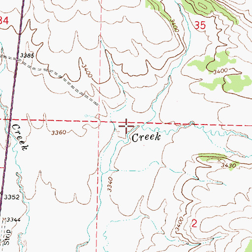 Topographic Map of Snipe Creek, OR