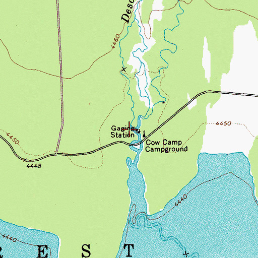 Topographic Map of Snow Creek, OR