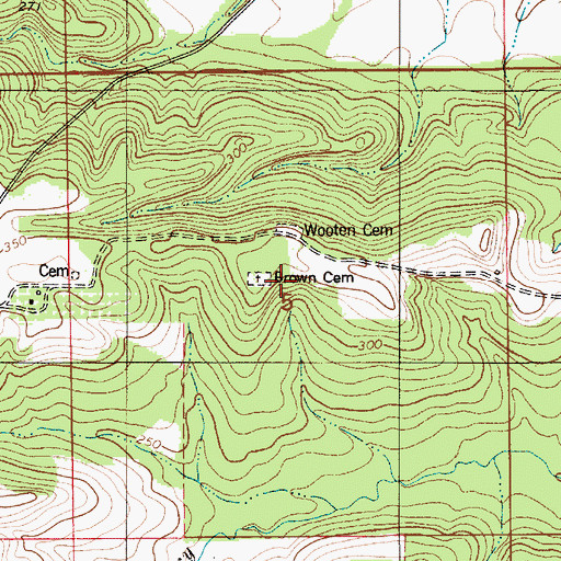 Topographic Map of Brown Cemetery, AL