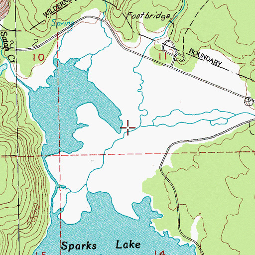 Topographic Map of Soda Creek, OR