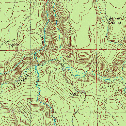 Topographic Map of Soda Creek, OR
