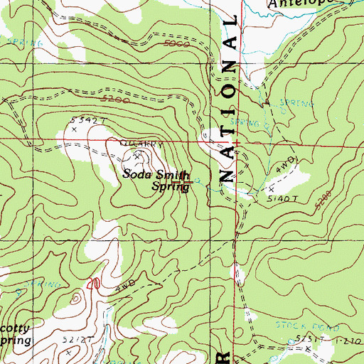 Topographic Map of Soda Smith Spring, OR