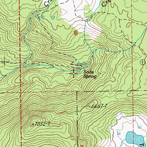 Topographic Map of Soda Spring, OR