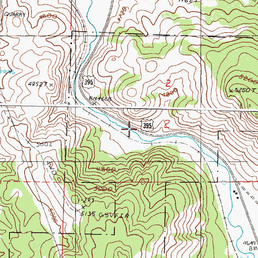 Topographic Map of Soda Valley, OR
