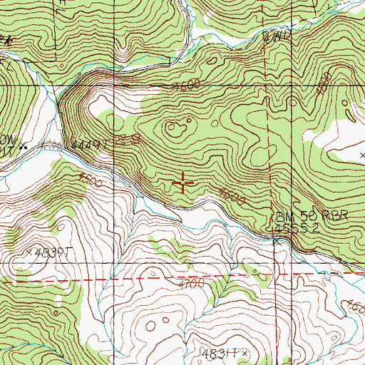 Topographic Map of Soldier Creek, OR