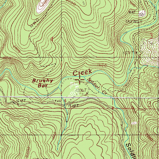 Topographic Map of Soldier Creek, OR