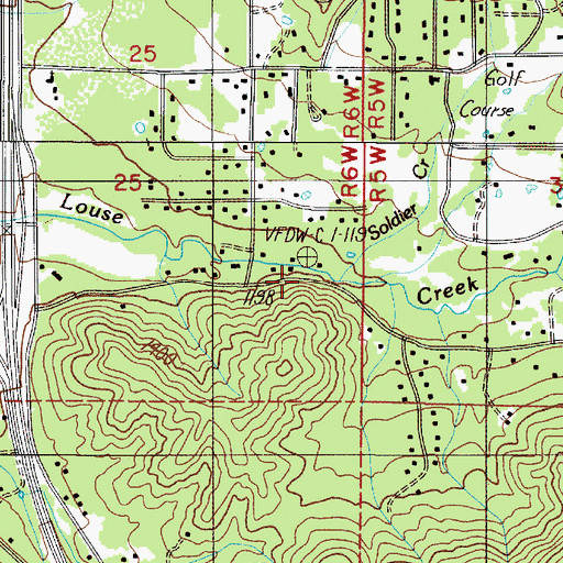 Topographic Map of Soldier Creek, OR