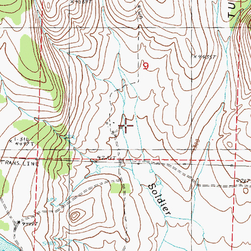 Topographic Map of Soldier Creek, OR