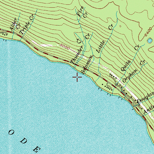 Topographic Map of Solomon Creek, OR