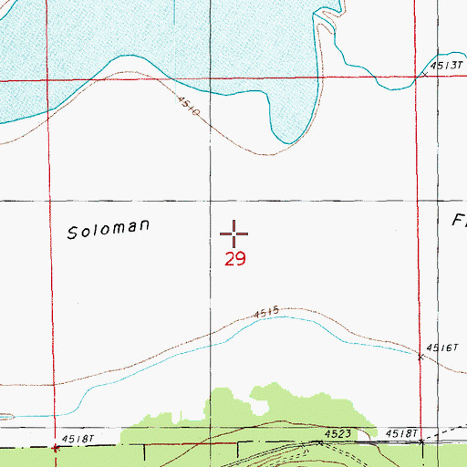 Topographic Map of Soloman Flat, OR