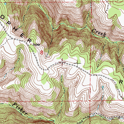 Topographic Map of Sopher Ridge, OR