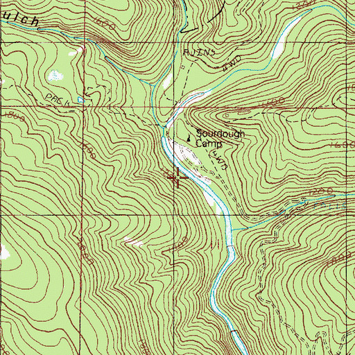 Topographic Map of Sourdough Camp, OR