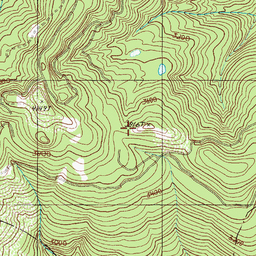Topographic Map of Sourdough Camp (historical), OR