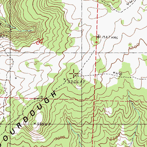 Topographic Map of Sourdough Ridge, OR