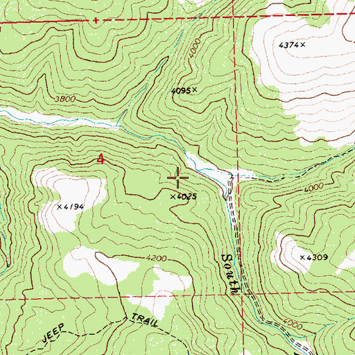 Topographic Map of South Amity Creek, OR
