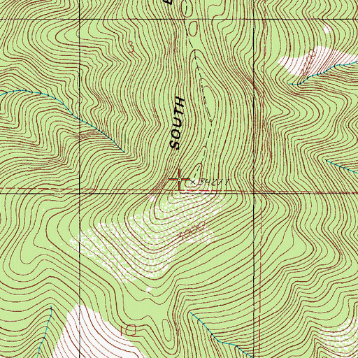 Topographic Map of South Bend Mountain, OR