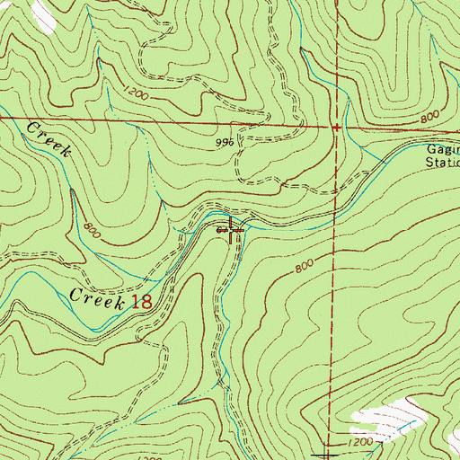 Topographic Map of South Branch Mill Creek, OR