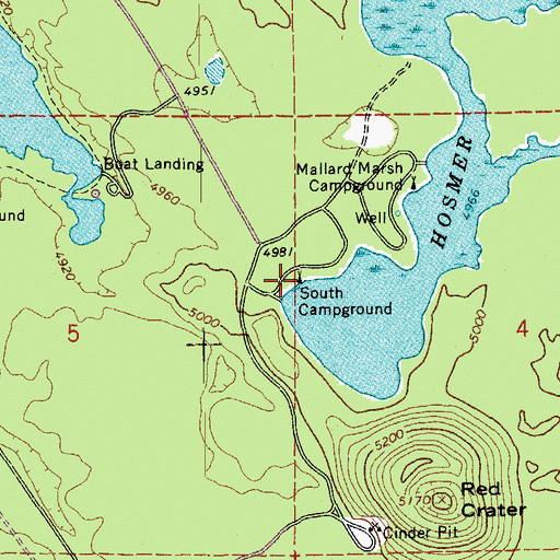 Topographic Map of South Recreation Site, OR